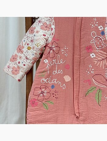 Turbulette TOG 2 en gaze de coton avec pieds retroussables et manches amovibles Santa Giulia