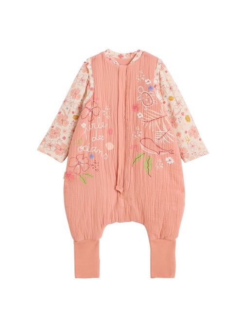 Turbulette TOG 2 en gaze de coton avec pieds retroussables et manches amovibles Santa Giulia - Kiabi