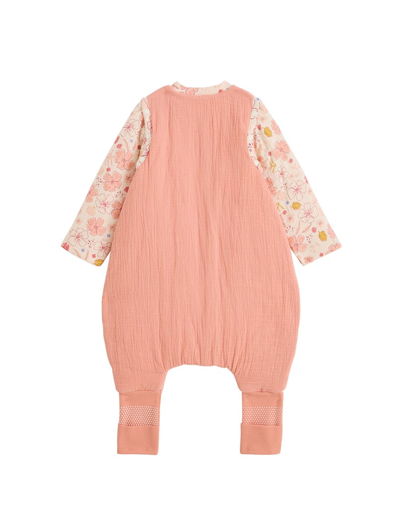Turbulette TOG 2 en gaze de coton avec pieds retroussables et manches amovibles Santa Giulia Orange - Kiabi