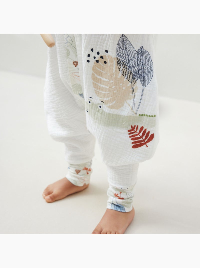 Turbulette TOG 2 en gaze de coton avec pieds retroussables Sian Ecru - Kiabi