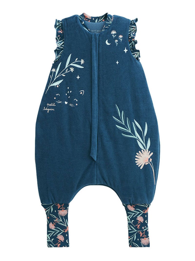Turbulette TOG 2 en velours avec pieds retroussables Dina Bleu - Kiabi