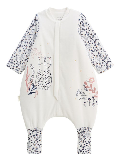 Turbulette TOG 2 en velours avec pieds retroussables et manches amovibles Céleste - Kiabi