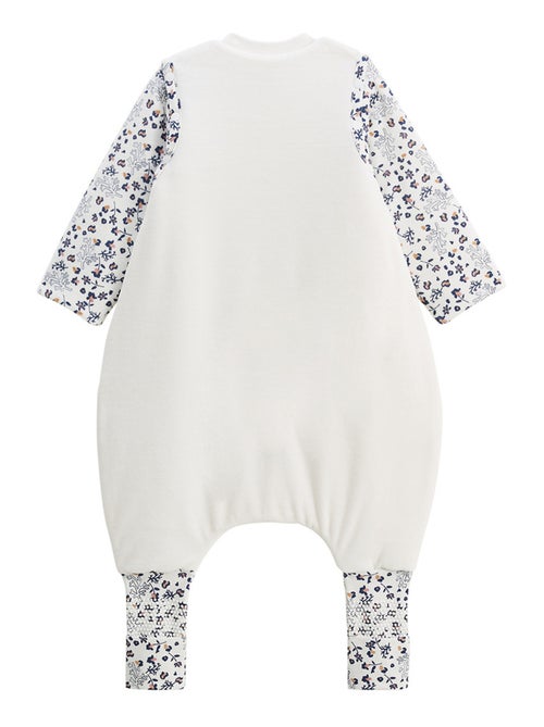 Turbulette TOG 2 en velours avec pieds retroussables et manches amovibles Céleste - Kiabi