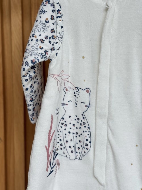 Turbulette TOG 2 en velours avec pieds retroussables et manches amovibles Céleste - Kiabi