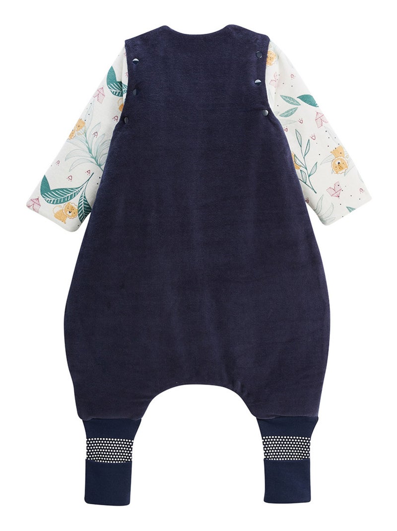 Turbulette TOG 2 en velours avec pieds retroussables et manches amovibles Charly Bleu - Kiabi