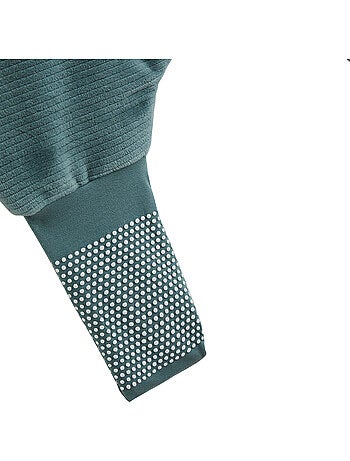 Turbulette tog 2 en velours avec pieds retroussables et manches amovibles ginkgo
