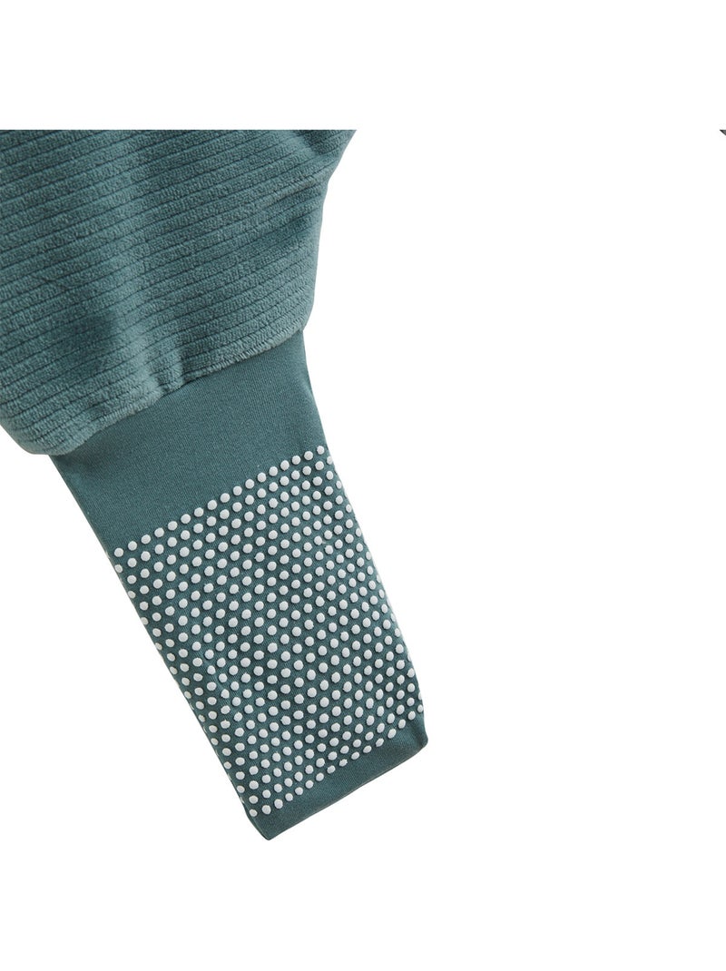 Turbulette tog 2 en velours avec pieds retroussables et manches amovibles ginkgo Vert - Kiabi
