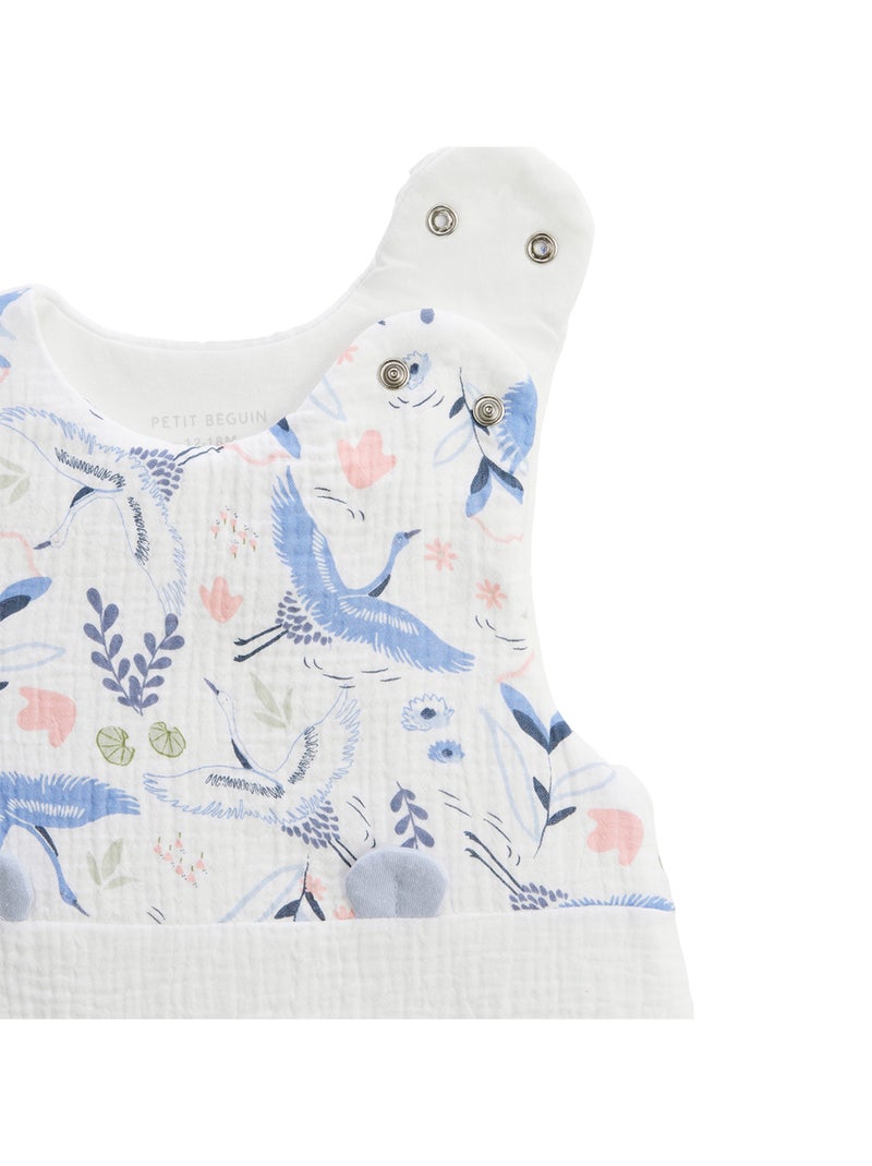 Turbulette TOG2 en gaze de coton avec pieds retroussables Tiana Ecru - Kiabi