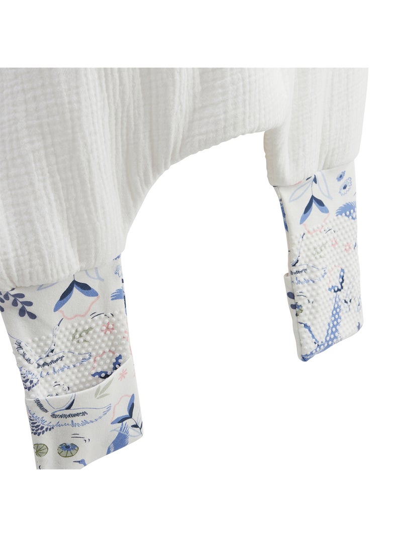 Turbulette TOG2 en gaze de coton avec pieds retroussables Tiana Ecru - Kiabi