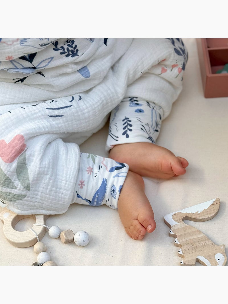 Turbulette TOG2 en gaze de coton avec pieds retroussables Tiana Ecru - Kiabi