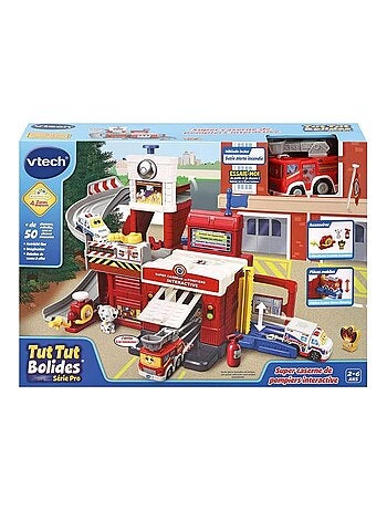 Tut Tut Bolides Série Pro Super Caserne de Pompiers Interactive