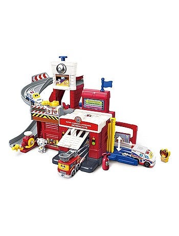 Tut Tut Bolides Série Pro Super Caserne de Pompiers Interactive