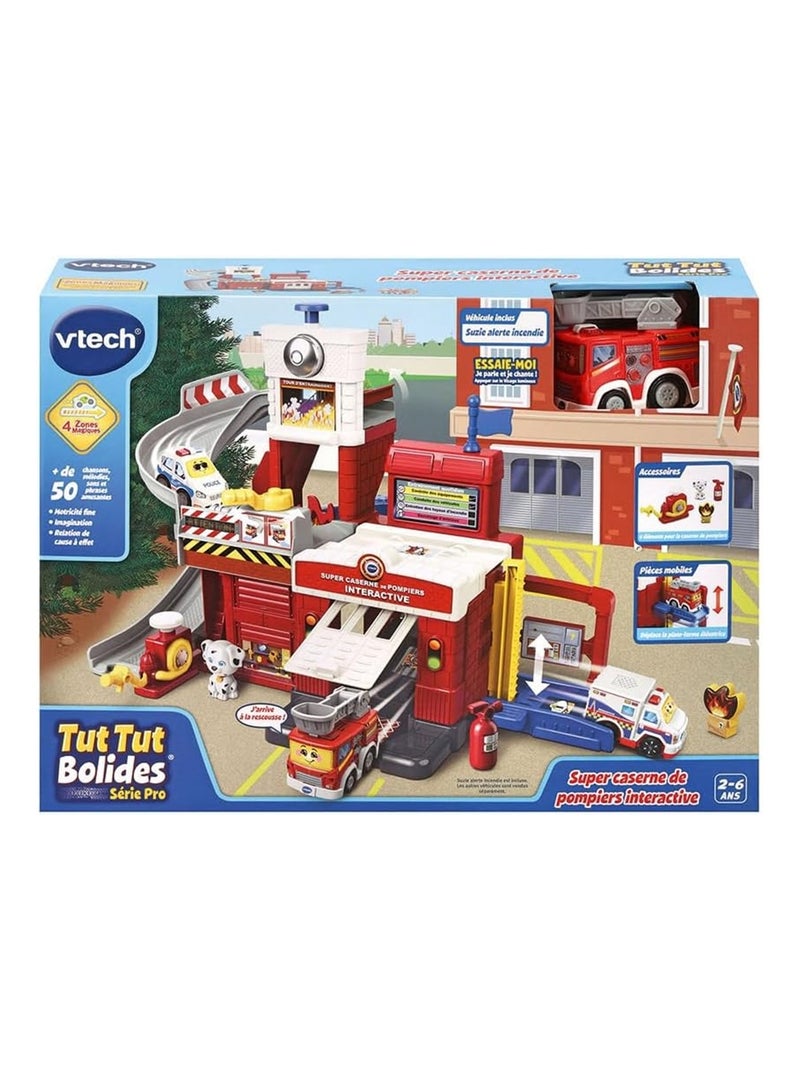 Tut Tut Bolides Série Pro Super Caserne de Pompiers Interactive Multicolore - Kiabi