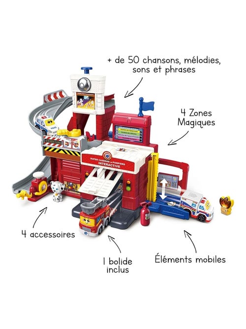 Tut Tut Bolides Série Pro Super Caserne de Pompiers Interactive - Kiabi