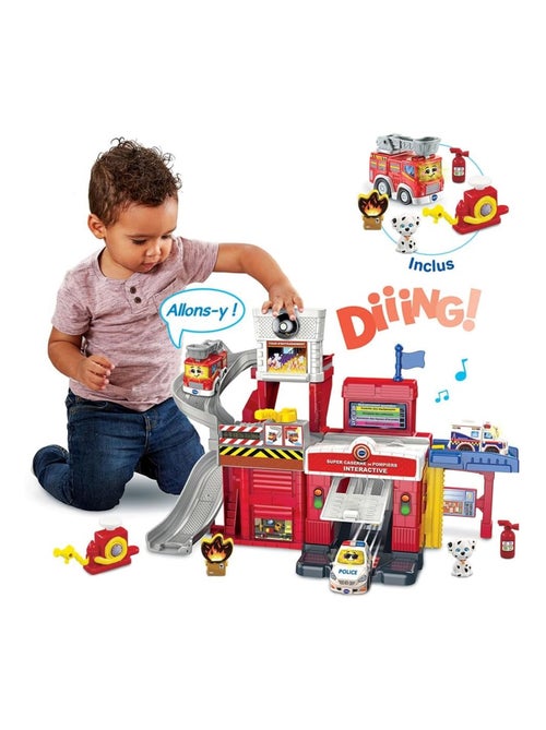 Tut Tut Bolides Série Pro Super Caserne de Pompiers Interactive - Kiabi