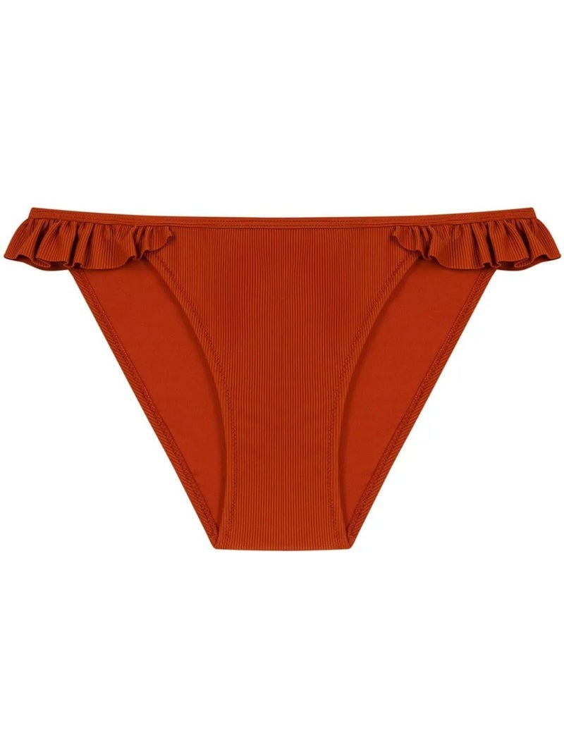 Tuva bas de bikini à volants sur le côté penti Terracotta - Kiabi