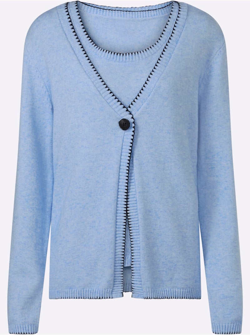 Twinset 50% Viscose - Taille Standard - Helline Bleu ciel - Kiabi