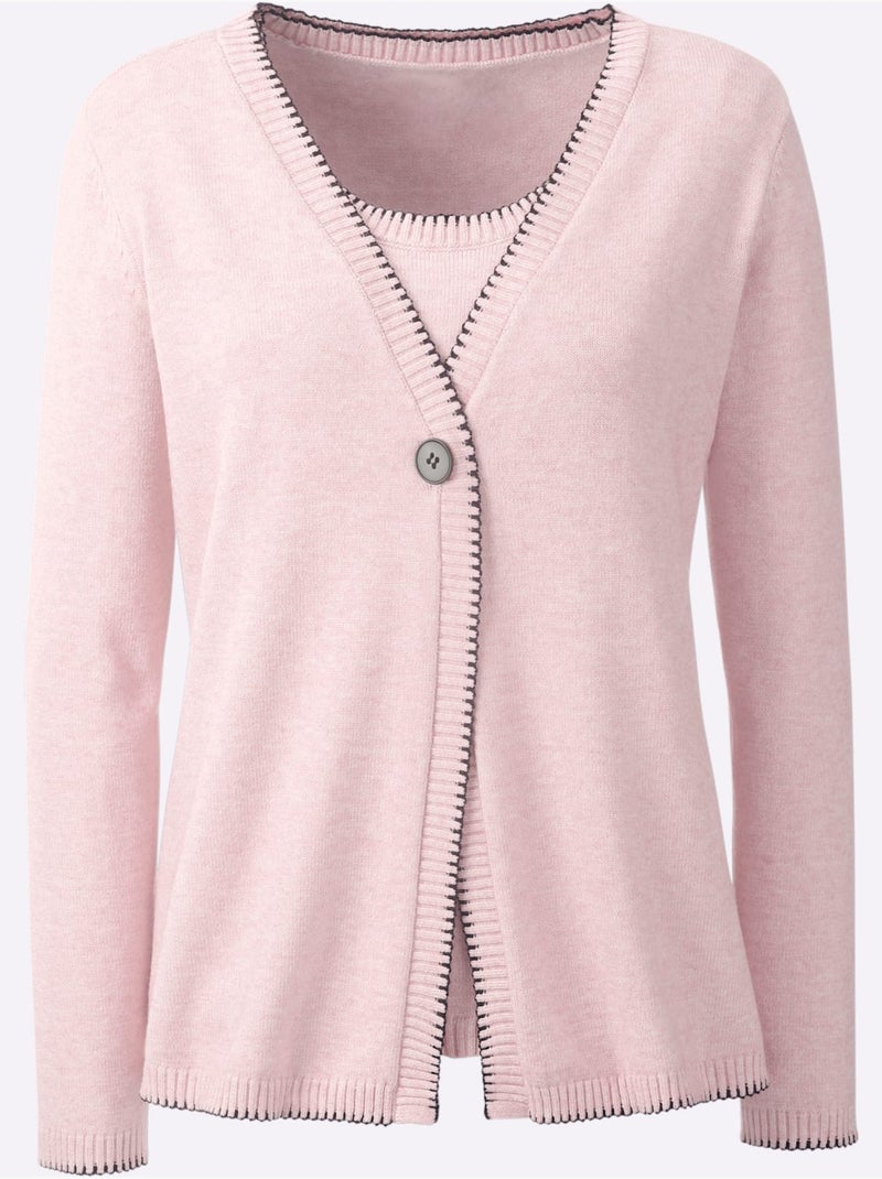 Twinset 50% Viscose - Taille Standard - Helline Rose clair - Kiabi
