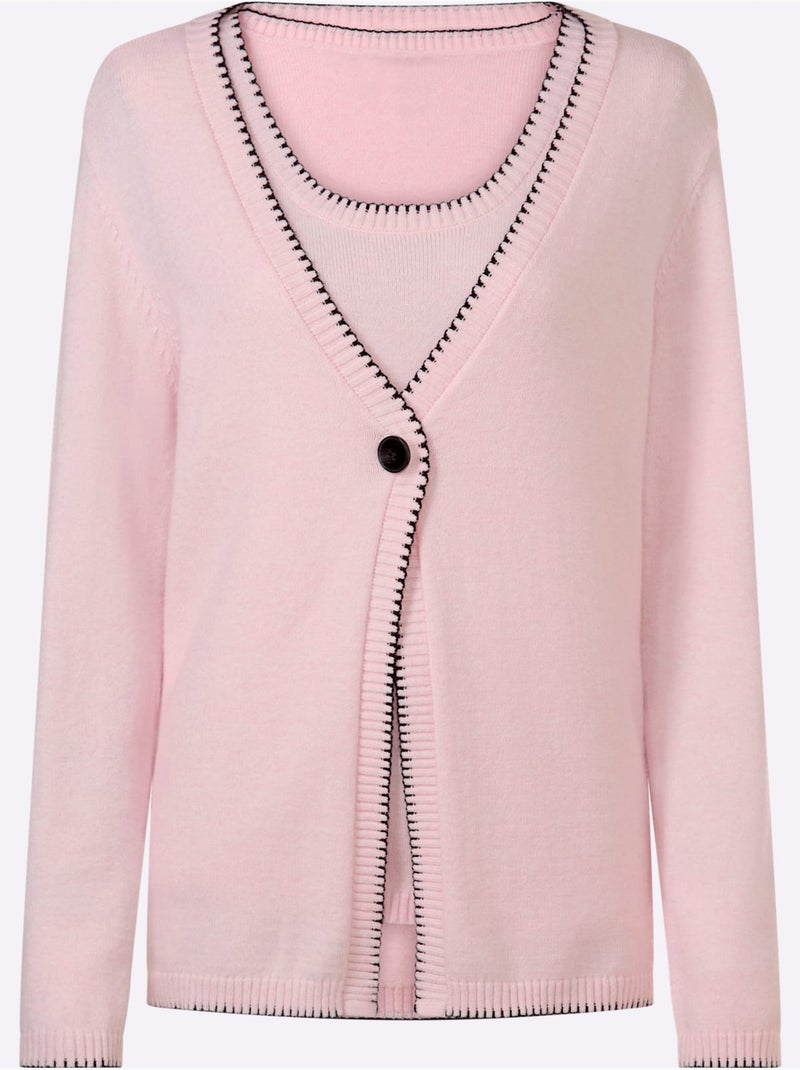 Twinset 50% Viscose - Taille Standard - Helline Rose clair - Kiabi
