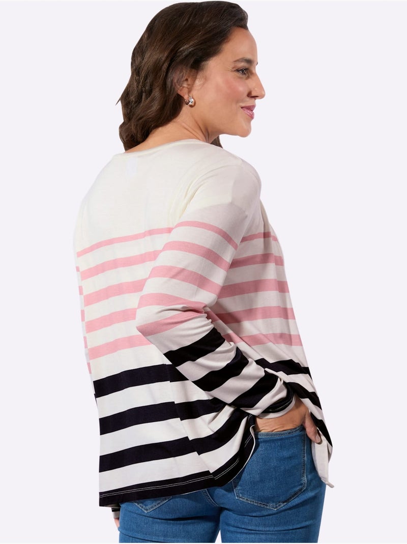 Twinset 95% Viscose - Taille Standard - Witt Beige/Rose - Kiabi