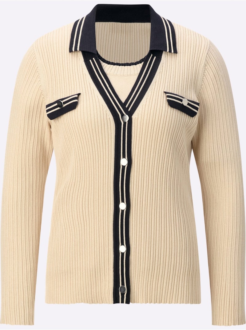 Twinset Ensemble 2 Pièces - Taille Standard - Helline Beige/Noir - Kiabi