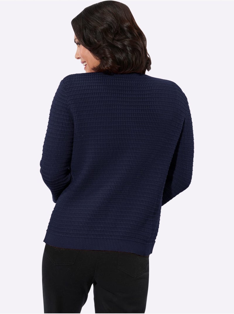 Twinset Pur Coton - Taille Standard - Witt Bleu marine - Kiabi
