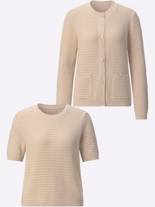 Twinset Pur Coton - Taille Standard - Witt - Kiabi Twinset Pur Coton - Taille Standard - Witt - Kiabi