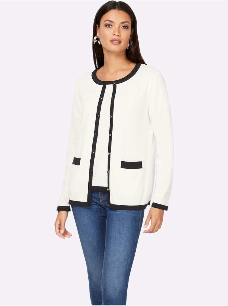 Twinset Pure Coton Pima - Taille Standard - Helline Noir Ecru - Kiabi