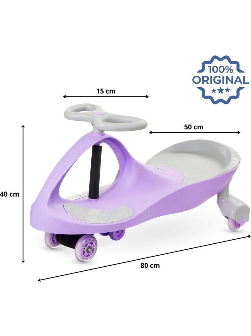 Twistcar pastelove - véhicule enfant sans pédales avec roues lumineuses Violet - Kiabi
