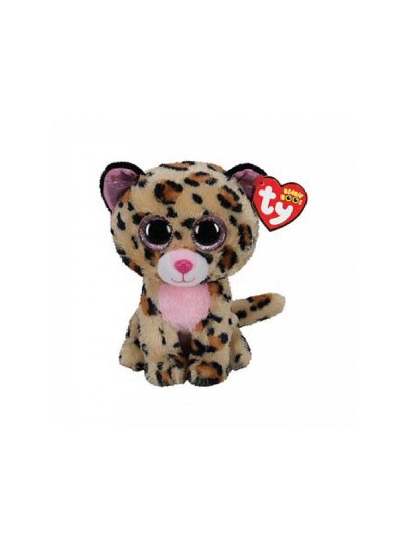 'ty' Beanie Boos Medium Livvie Le Leopard Beige - Kiabi
