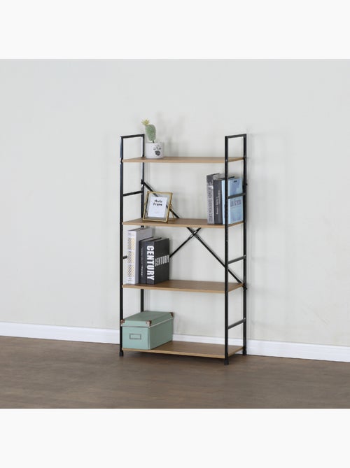 TYDA Etagère 4 rangements 112 cm bois et noir - Kiabi