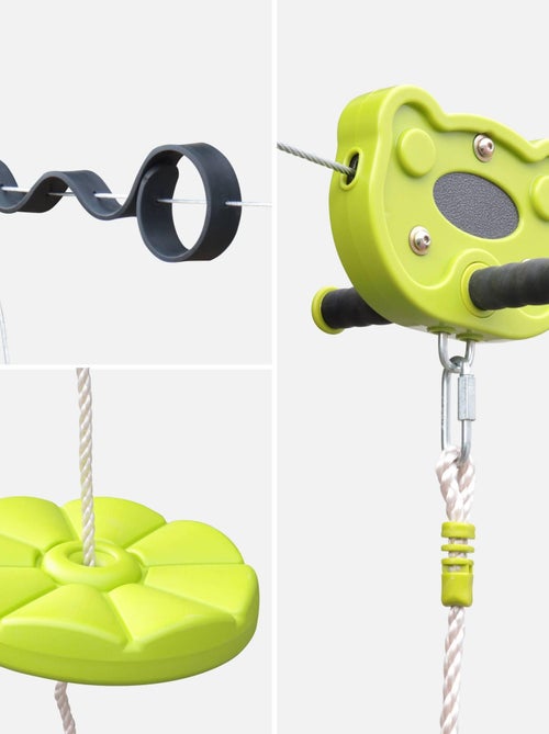 Tyrolienne enfants avec balançoire disque 30m Alizé - Kiabi