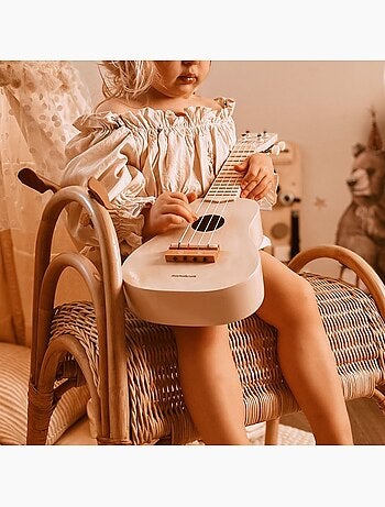Ukulele bois enfant guitare 4 cordes 52cm jouet musical mamabrum