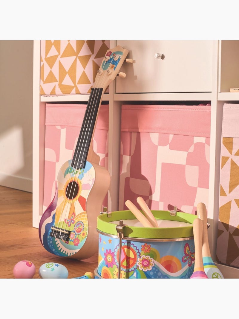 Ukulélé flower power Beige - Kiabi