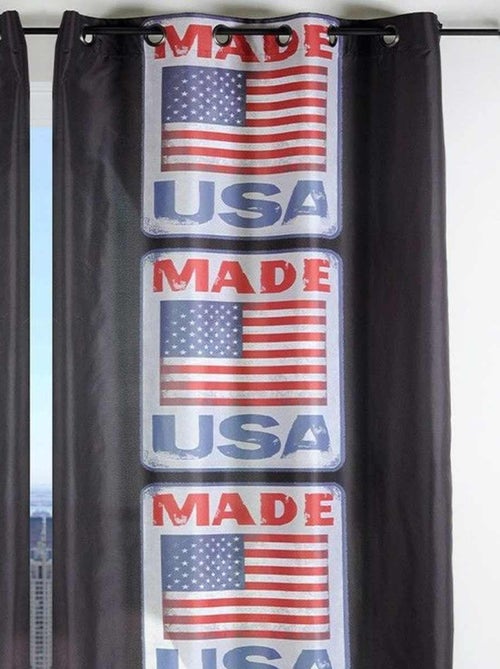 Un panneau de rideau à oeillets made usa - Kiabi