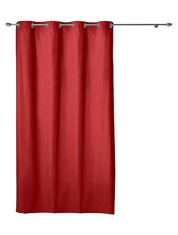 Un rideau a oeillet en coton Panama