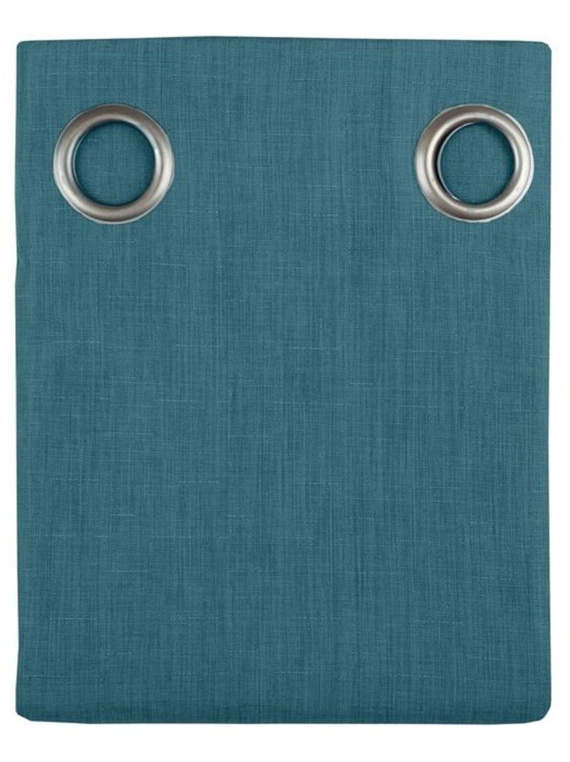 Un rideau tamisant Bea chiné Bleu turquoise - Kiabi