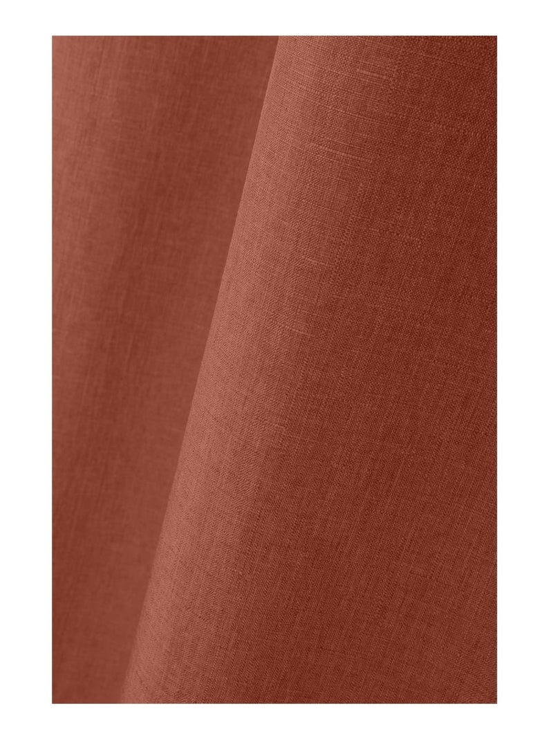 Un rideau tamisant Bea chiné Marron cappuccino - Kiabi