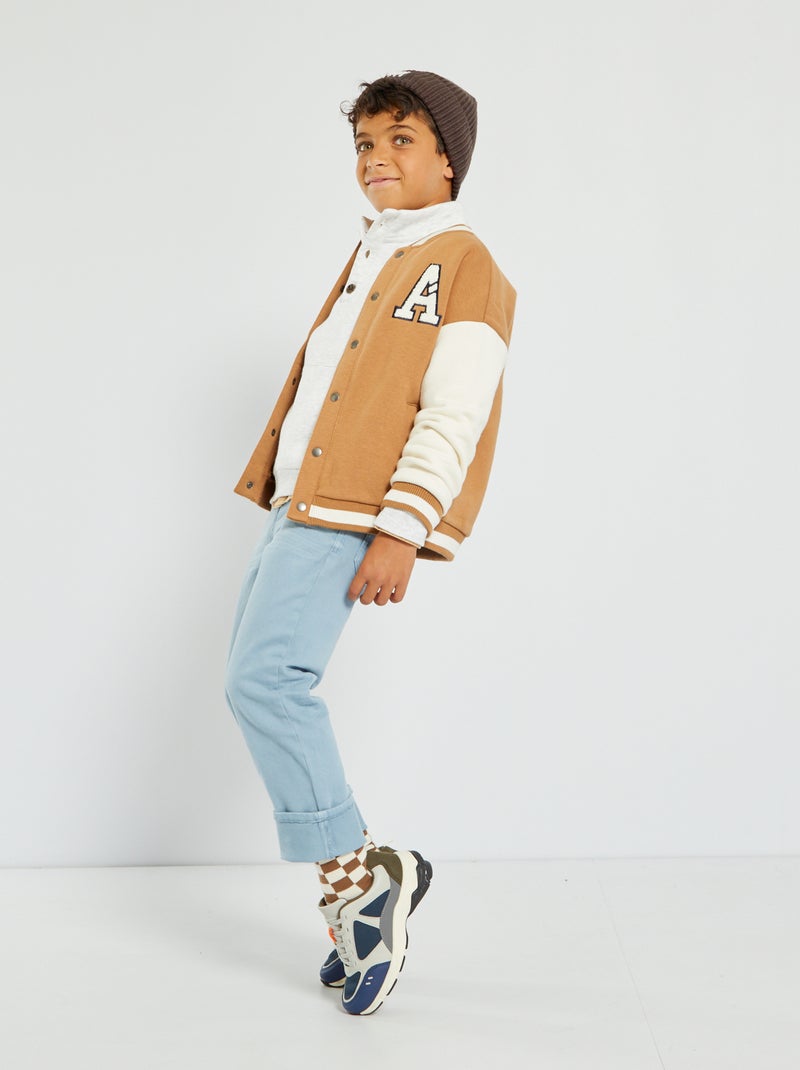 Un sweat façon campus américain MARRON - Kiabi