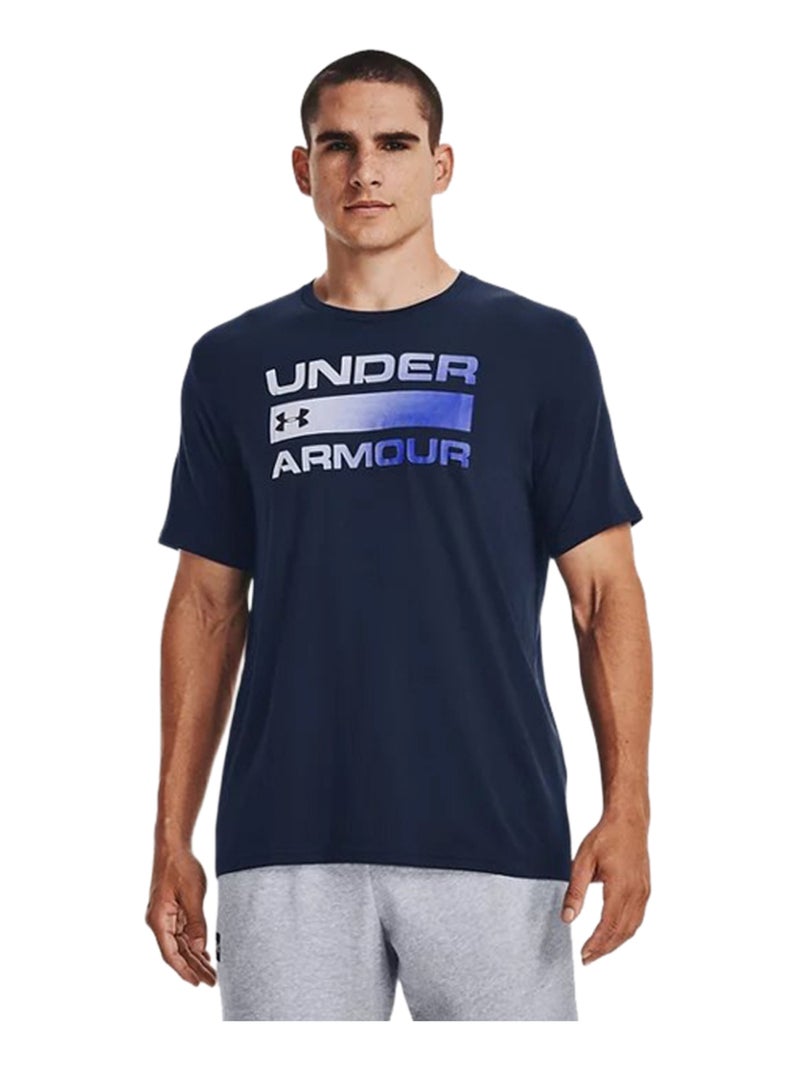 Under Armour - T-shirt motif/style logo Bleu marine - Kiabi