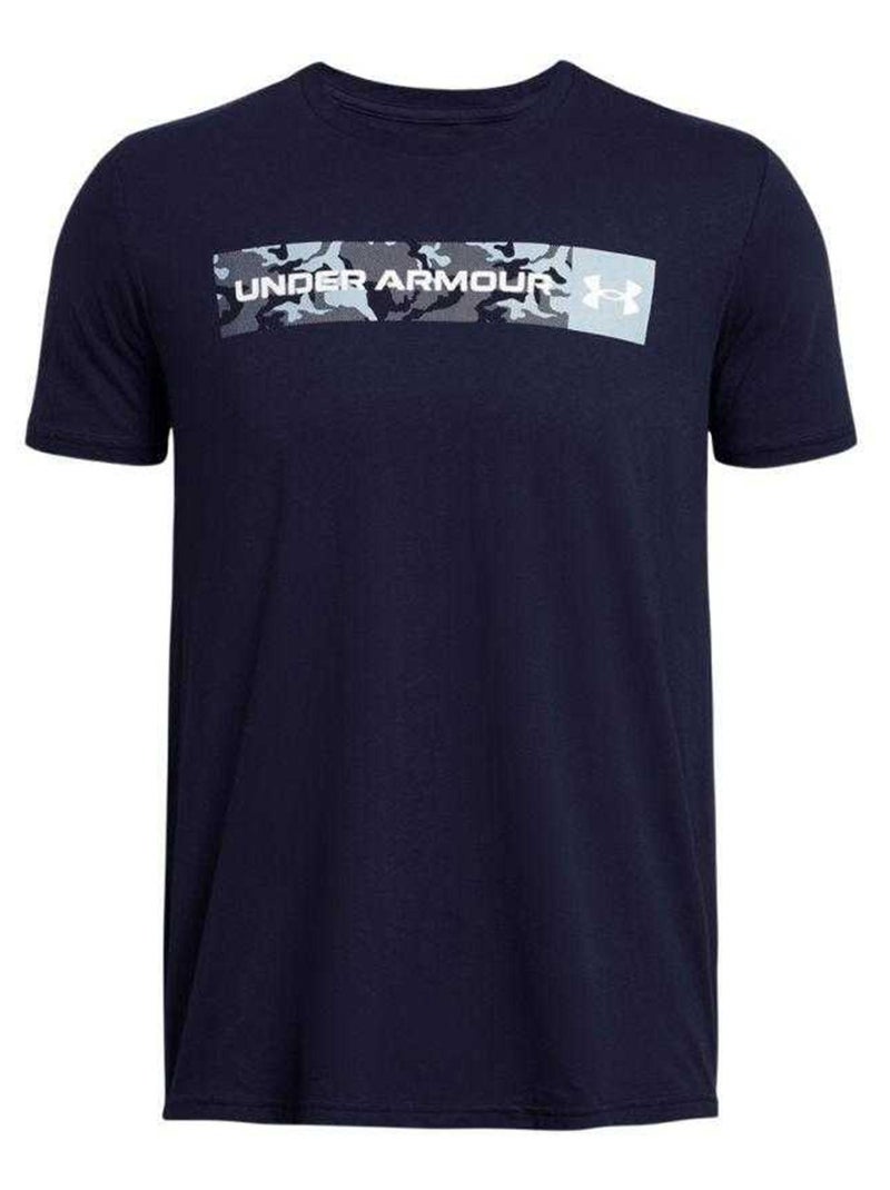 Under Armour - T-shirt style Camouflage et rayure Bleu marine - Kiabi