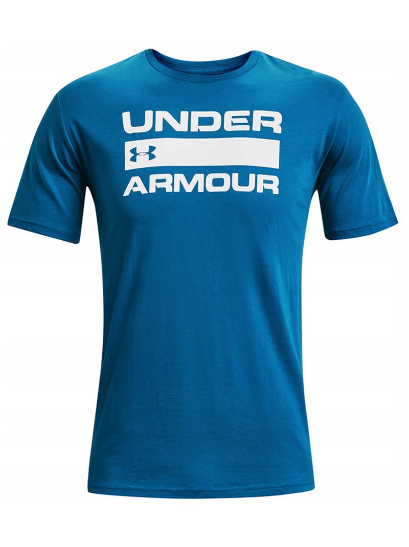 Under Armour - T-shirt TEAM ISSUE WORDMARK Bleu turquoise - Kiabi