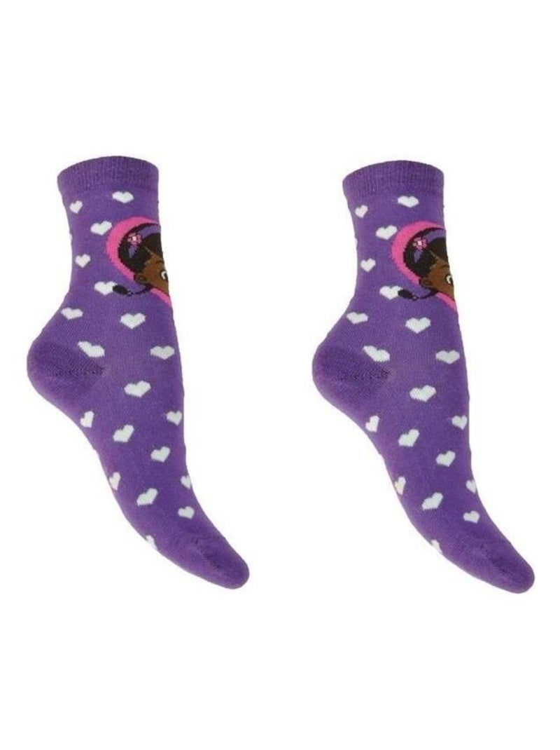 Une paire de chaussettes 27/30 Docteur la peluche Violet - Kiabi