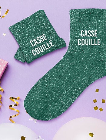 Une paire de chaussettes paillettes princesse