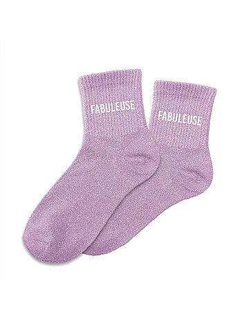 Une paire de chaussettes paillettes princesse