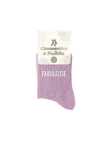 Une paire de chaussettes paillettes princesse