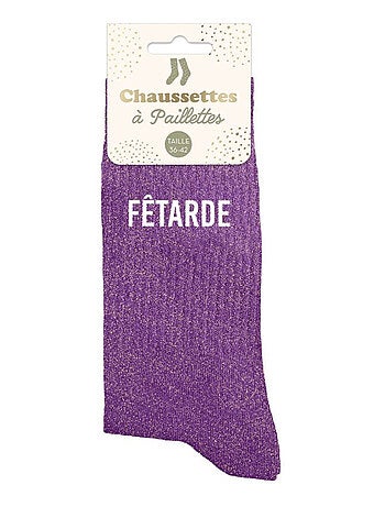 Une paire de chaussettes paillettes princesse