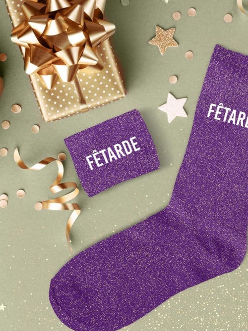 Une paire de chaussettes paillettes Fêtarde - Kiabi