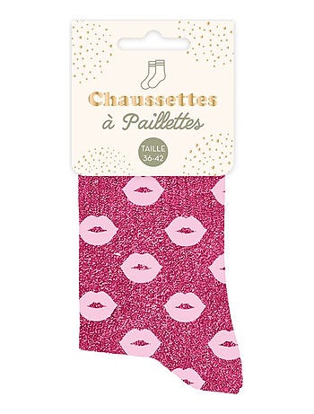 Une paire de chaussettes paillettes princesse