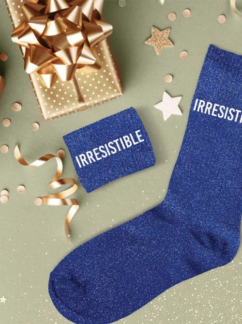 Une paire de chaussettes paillettes Irrésistible - Kiabi